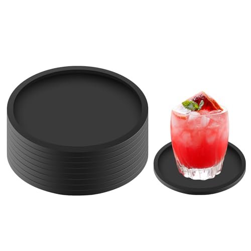 elzle 8 sottobicchieri silicone rotondi antiscivolo e isolanti