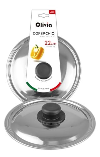IPEA coperchio per padella o pentola in acciaio inox 18/20/22/24