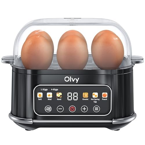 Olvy cuociuova elettrico 6-in-1 con timer LCD
