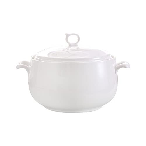 Fransande zuppiera in ceramica con coperchio