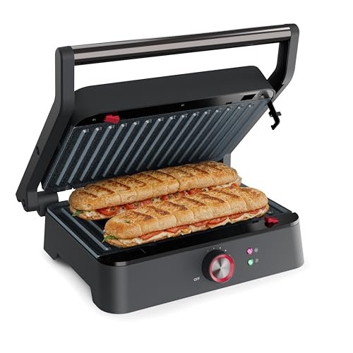 Princess grill contatto apertura 180 piastre rimovibili termostato