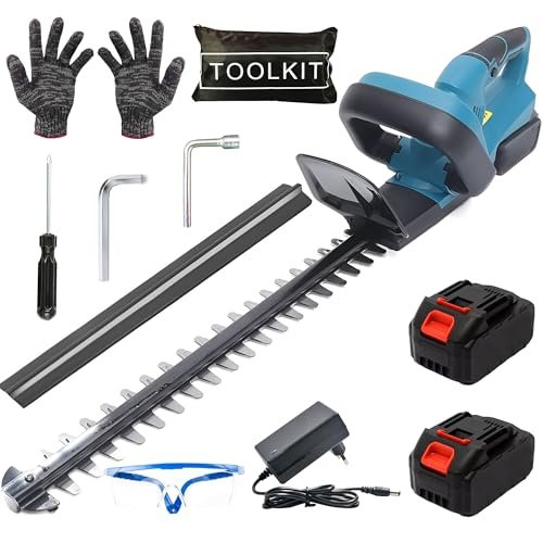 AKIZA tagliasiepi elettrico lama 52cm due batterie 48V