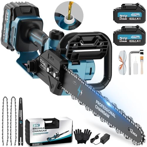 RINOXAR motosega a batteria 12 pollici 2x4,0Ah
