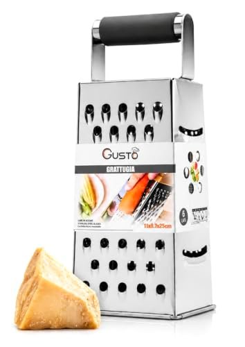 IPEA grattugia 4 facce per formaggio in acciaio inox 23 cm