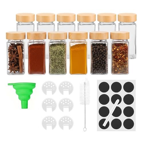 Baroni Home set 12 barattoli portaspezie in vetro con tappo