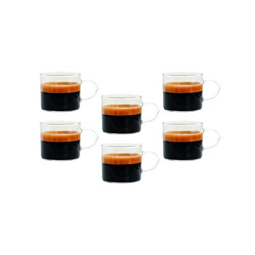 Tognana Lyra set 6 tazze espresso 100 cc vetro trasparente