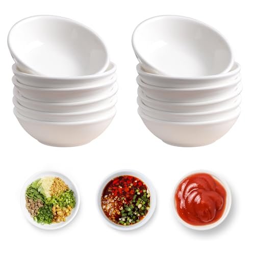 POPAPIE set di 12 ciotole in ceramica rotonde per salsa
