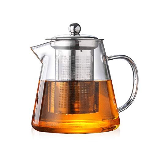 YIQI teiera in vetro da 450 ml con infusore microonde