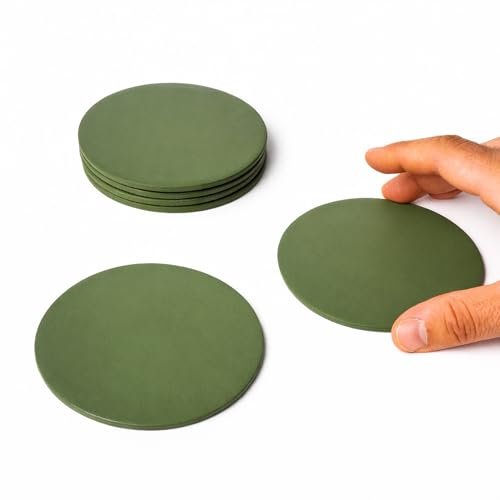 Kidia set 6 sottobicchieri premium in similpelle impermeabile