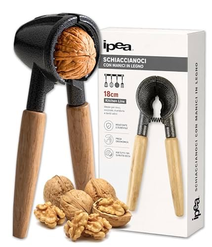IPEA schiaccianoci in alluminio con impugnatura in legno design moderno