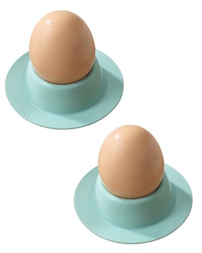 YIPFEN set di 2 portauova in silicone per uova sode e alla coque