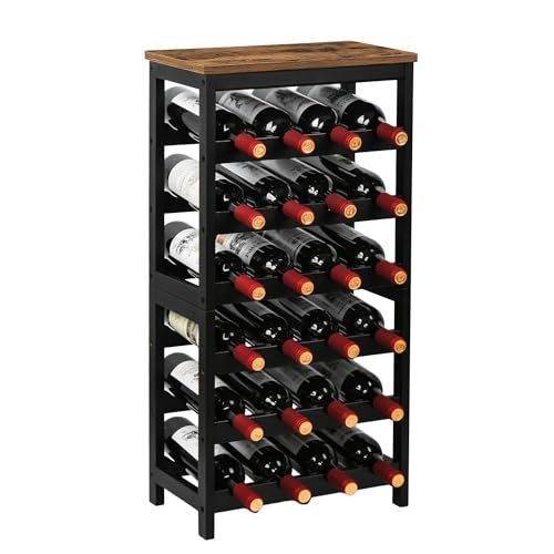 VASMIA cantinetta portavino in legno bambù con 24 scomparti