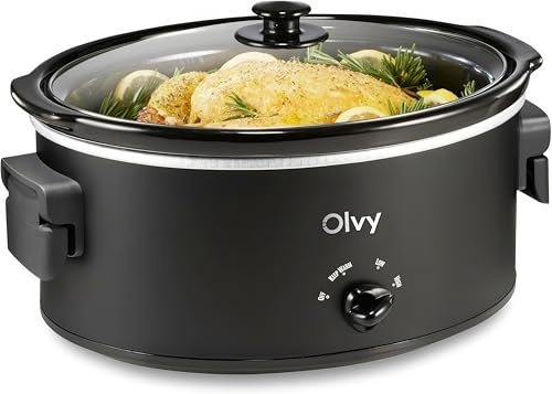 Olvy slow cooker pentola elettrica 4 litri