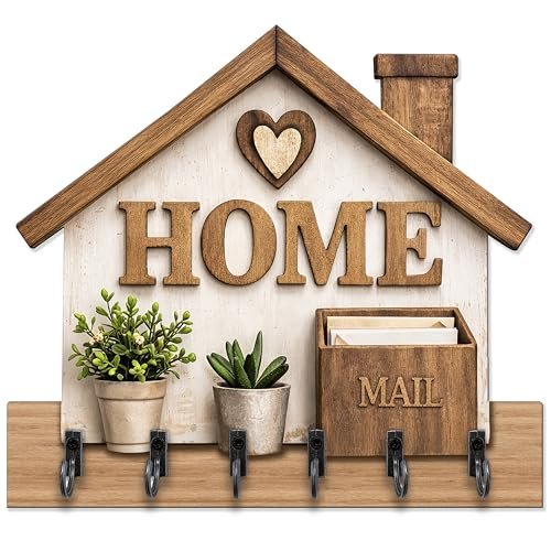 DEKORI appendichiavi da parete HOME in legno