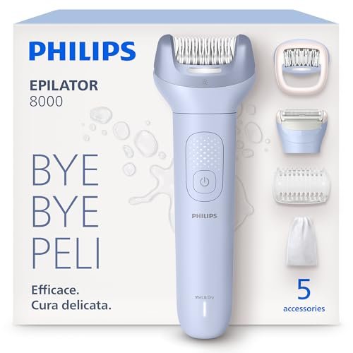 Philips epilatore Serie 8000 wet and dry senza filo