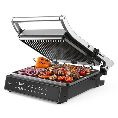 Olvy grill elettrico contatto 2000W PFAS free