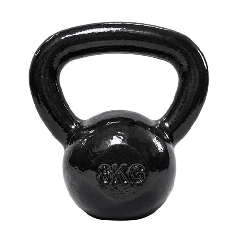 Amazon Basics kettlebell in ghisa 8 kg nero