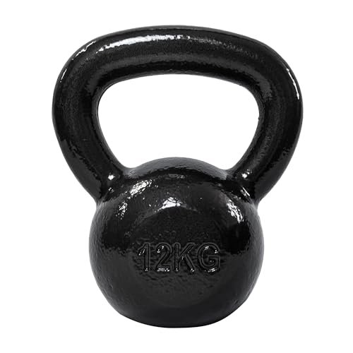Amazon Basics kettlebell in ghisa 12 kg nero
