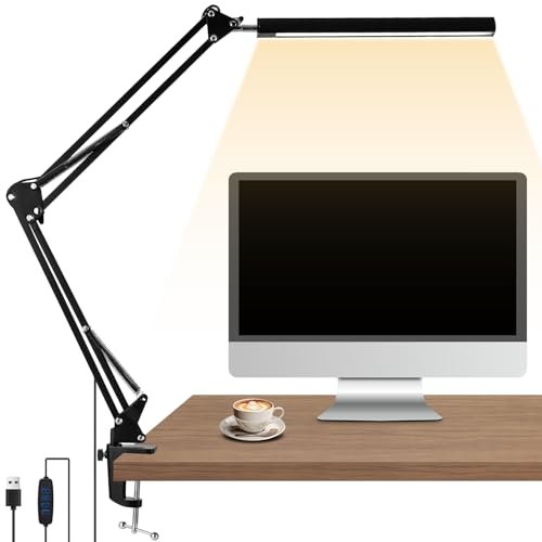 Zaxiva lampada da scrivania LED clip 1700LM 3 colori braccio