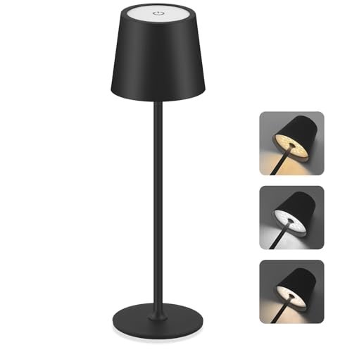 CNMTCCO lampada da tavolo senza fili ricaricabile con base