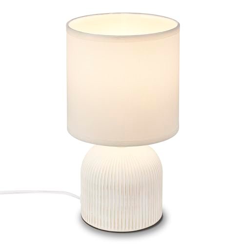 BRILONER lampada da tavolo con paralume in tessuto