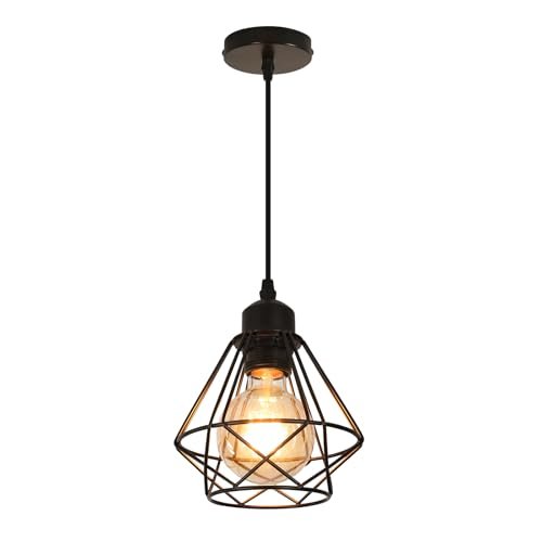 Comely retro lampada a sospensione E27 nero vintage