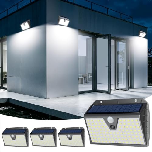 Giliwosy lampade solari esterne 4 pezzi sensore IP65