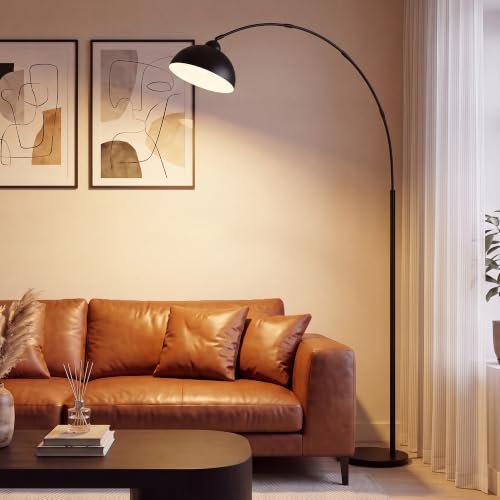 LuminexDesigns lampada da terra ad arco 204 cm moderna nera