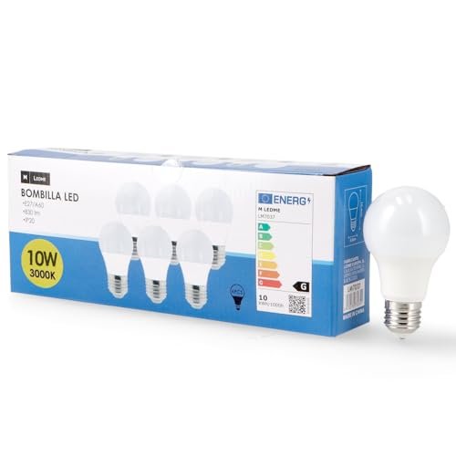 M Ledme confezione 6 lampadine LED E27 A60 10W