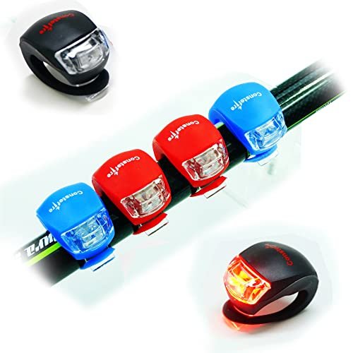 Constefire kit luci bici anteriore e posteriore 4 pezzi