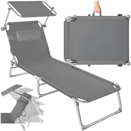 tectake lettino prendisole pieghevole 190x68