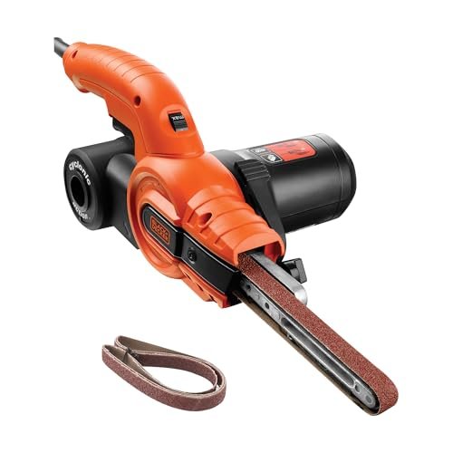 BLACK+DECKER 350W lima a nastro 13mm con 3 nastri abrasivi