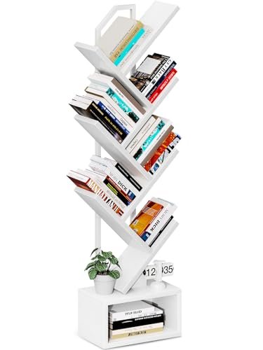 Coleshome libreria ad albero scaffale 6 ripiani bianco