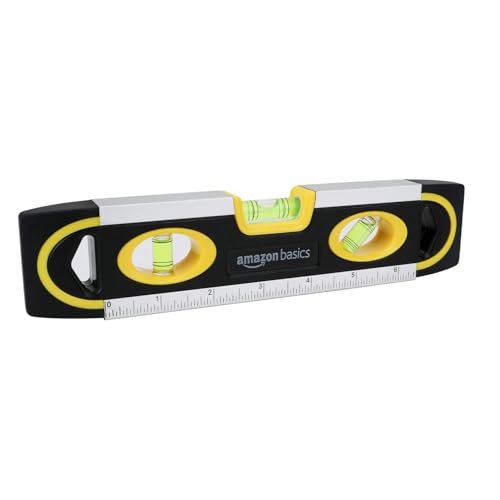 Amazon basics livella torpedo magnetica e righello da 22,8 cm