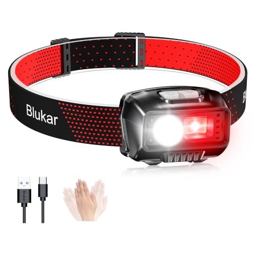 Blukar torcia frontale LED 2000 lumen ricaricabile con fascia