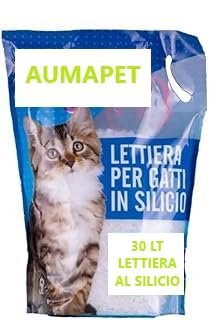 AUMAPET lettiera per gatti al silicio 30 litri confezioni