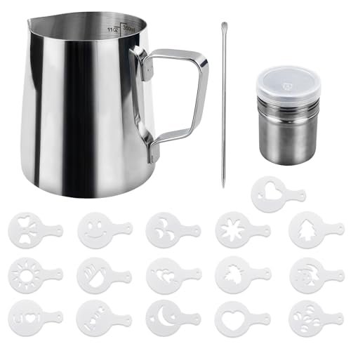 SZXMDKH brocca per latte in acciaio inox 350 ml con indicatore di misurazione