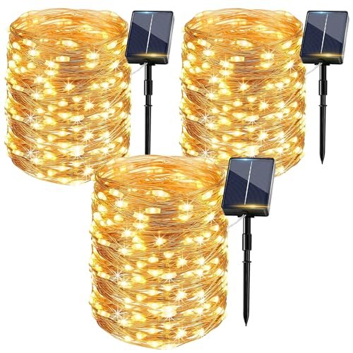 ArsMotin luci solari esterno 3 pacchi 15+2M 150 LED