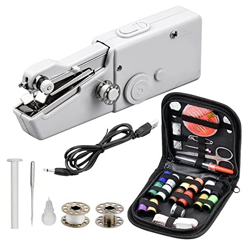 ALFFREUDE mini macchina cucire portatile elettrica accessori