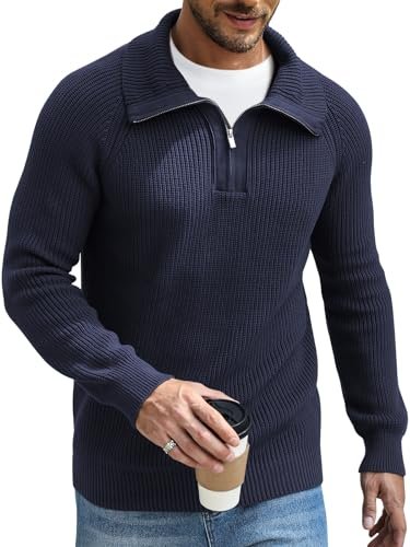 Danfiki maglia uomo invernale maglione collo alto caldo