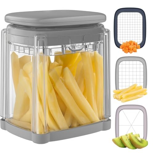 Vihoom affetta patate taglia patate 3 lame acciaio inox