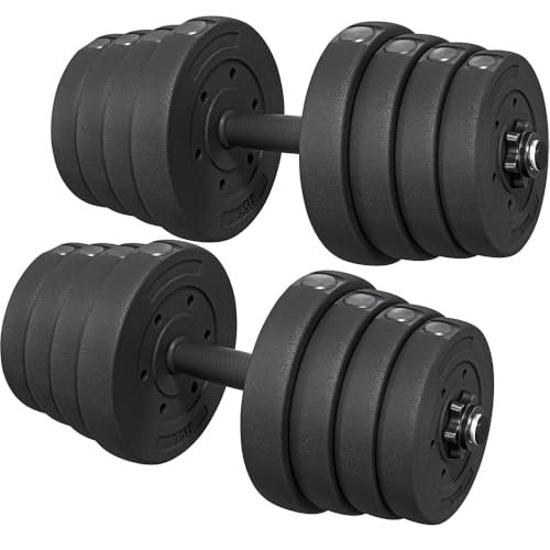 Yaheetech set di 2 manubri regolabili 30kg