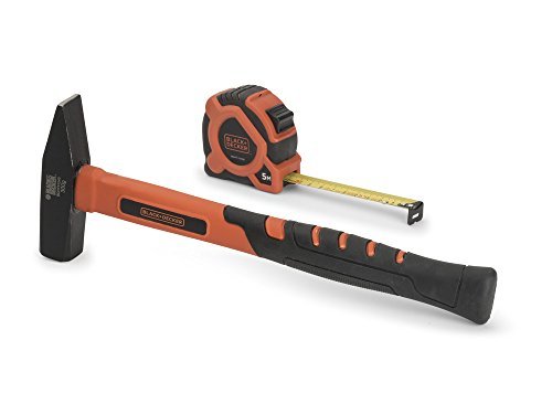BLACK+DECKER 2 martello fabbro più flessometro 5 metri