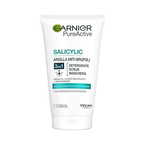 Garnier maschera 3in1 argilla pelli miste e imperfezioni