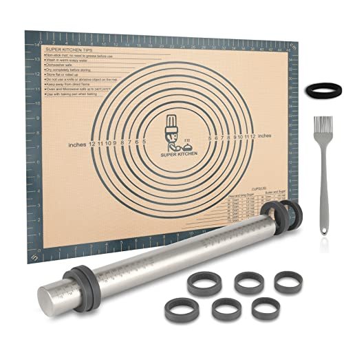 SUPER KITCHEN mattarello in acciaio inox con 5 dischi