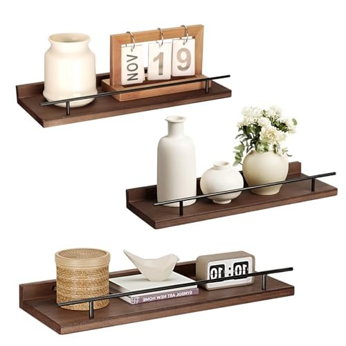 VINATO set di 3 mensole da muro 40x15 per cucina