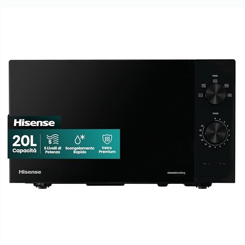 Hisense H20MOBP1 forno a microonde nero con manopole