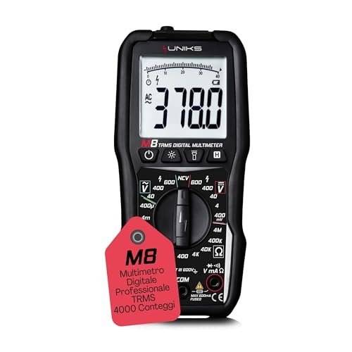 UNIKS M8 multimetro digitale professionale trms 6000