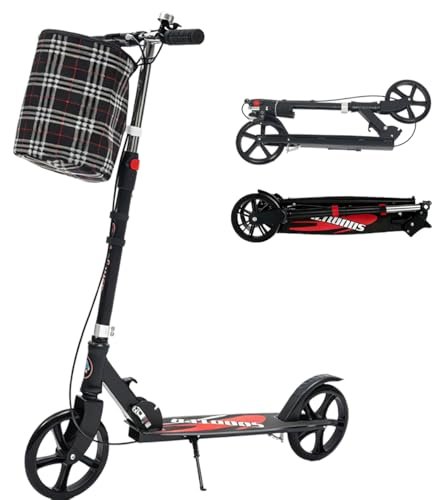 Goddlgjik monopattino pieghevole per adulti carico 150 kg city roller regolabile