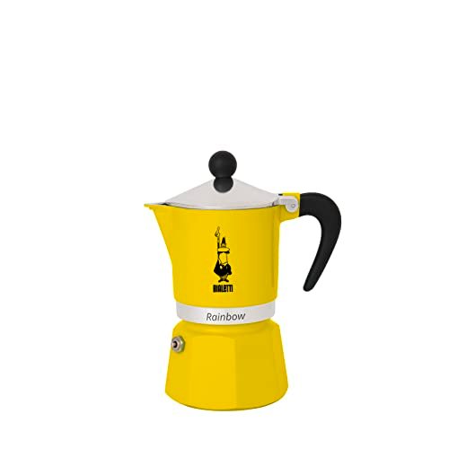 Bialetti Rainbow caffettiera colorata alluminio giallo